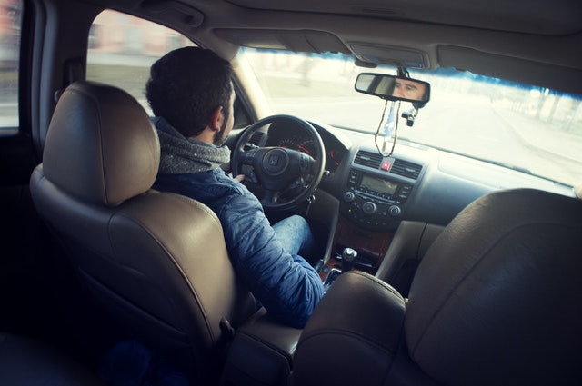 Driver in a car